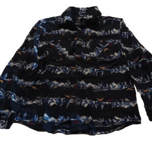 NWOT Route 66 boys button down long sleeve shirt,‎ large (10/12), blue